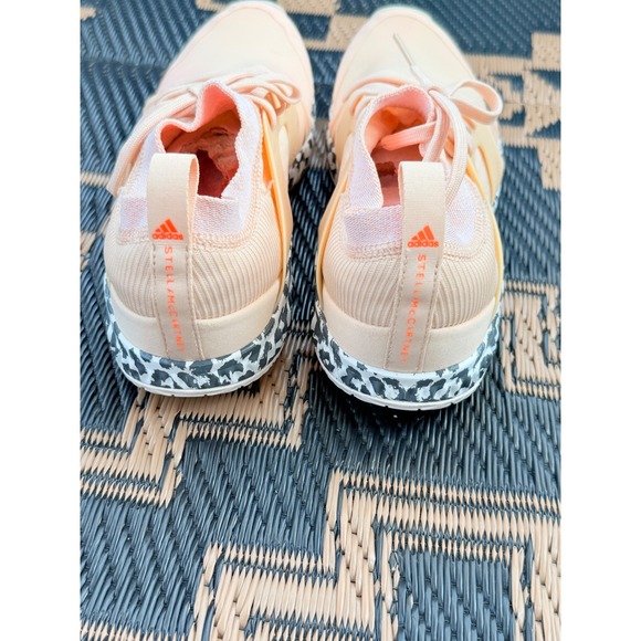 Adidas Stella McCartney Training Shoes Knit Sneakers Peach US 7.5 - Picture 5 of 8